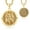 Gold, variant on 18K Gold Plated St Michael Necklace for Men Women, 925 Sterling Silver Sait Michael Medal Pendant Archangel Michael Necklace Protect Us Amulet Jewelry Gifts