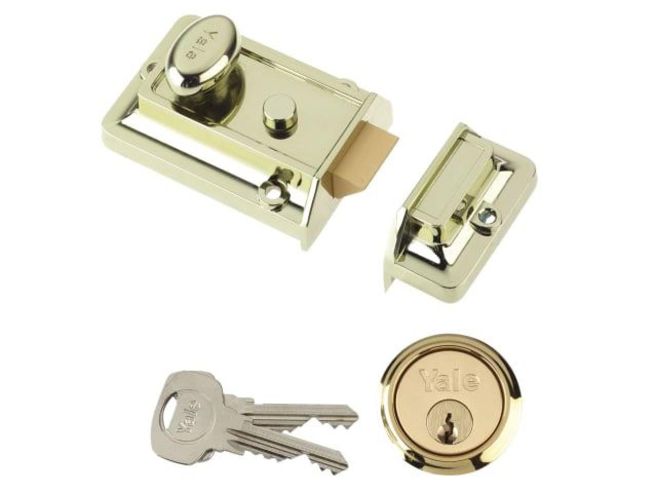 Yale P77 Traditional Nightlatch Brasslux Finish in Nepal at NPR 13402