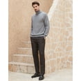 thumbnail image 3 of Kallspin Men's Turtleneck Sweaters Wool Blend Lightweight Pullover Sweaters(Light Gray,Medium), 3 of 7