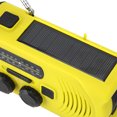 thumbnail image 4 of Radio AM/FM/WB con energía solar, manivela, linterna LED multifuncional, alarma SOS, color amarillo, 4 of 8