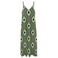 thumbnail image 4 of Robe Sans Manches Rétro Funky Fleur Verte Hippie de Luxe Robes de Soirée Été 2024 Femme 2024, 4 of 4