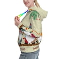 thumbnail image 2 of Daiia Christmas Card With Gnomes Pattern Women's Fashion Hoodies & Sweatshirts with Kangaroo Pocket Hooded Sweatshirt with Eye-catching Drawstrings-Medium, 2 of 7