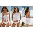 thumbnail image 5 of Women Short Sarongs Swimsuit Coverups Beach Bikini Wrap Sheer Short Skirt Chiffon Scarf Cover Ups for Swimwear, 5 of 5