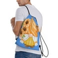 thumbnail image 3 of Kdxio Sunflower Gnomes 2 Print Drawstring Backpack Bag,Waterproof Draw String Back Sack, Gym Drawstring Bags Swim Bag For Unisex, 3 of 9