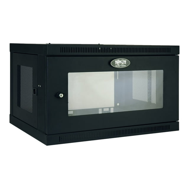 Tripp Lite 6U Wall Mount Rack Enclosure Server Cabinet w/ Acrylic Window - Rack cabinet - wall mountable - black - 6U - 19"