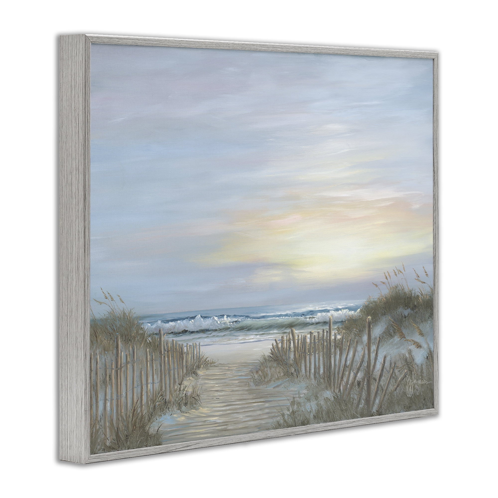 Stupell Industries Serenity Path Sunset Gray Framed Giclee Art, design by Georgia Janisse