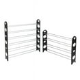 thumbnail image 5 of CLEARANCE SALE 10-Tier 50-Pair-of-shoes Adjustable Steel & Plastic Shoe Rack Black & Silver, 5 of 6