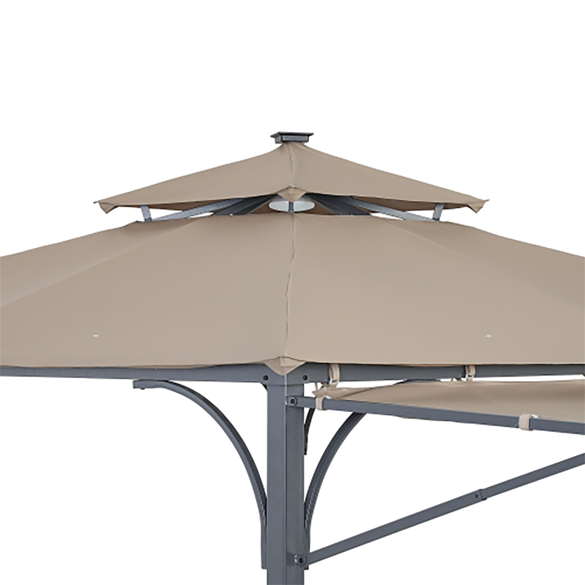 Kadyn Hard Top Gazebo, Outdoor Rooftop Canopy Tent, Permanent Gazebo with Extended Side Canopy/Awning and LED Lights, Garden, Patio, Lawn Parasol Kadyn Hard Top Gazebo, Outdoor Rooftop Canopy Tent, Permanent Gazebo with Extended Side Canopy/Awning and LED Lights, Garden, Patio, Lawn Parasol