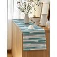 thumbnail image 5 of Table Runner 108 Inches Long for Kitchen Dining, Blue Gray Stripes Dresser Scarf Farmhouse, Dining Table Decorations for Wedding/Parties, Watercolor Modern Abstract Minimalist 13 x 108 In, 5 of 8