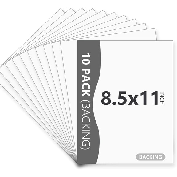 10 Pack White Backing Board, 8.5x11 Uncut Picture Frame Mat Backing Boards, Acid Free 8x10 Matte Boards for Pictures, Photos, and Prints