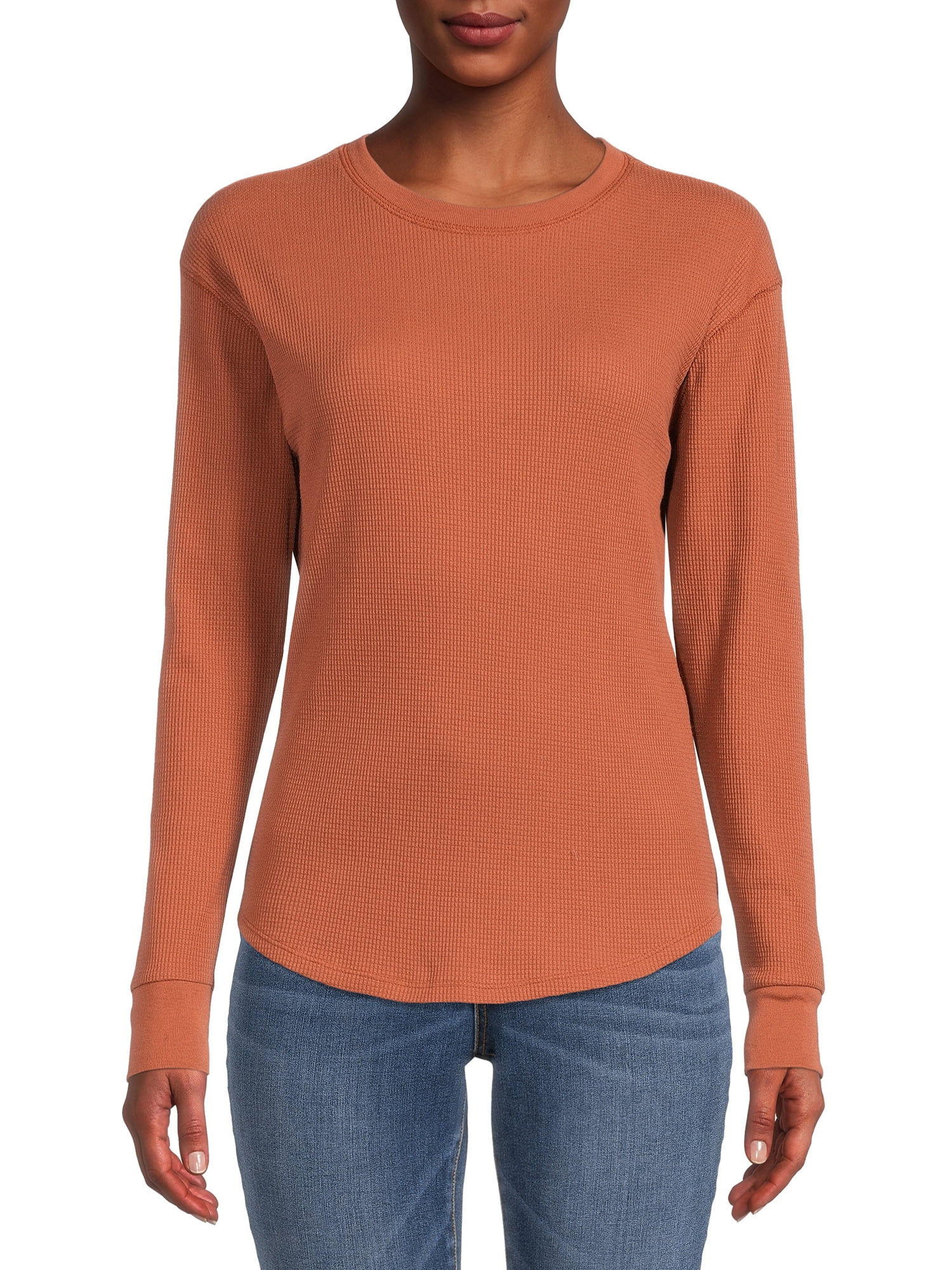 Time and Tru Women's Thermal Top with Long Sleeves