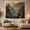 Lake Castle, variant on Medieval Castle Above a Forest Waterfall, Adventurous Fantasy for Castle Lovers, Mountain Realm Decor, Housewarming Gift, Tapestry Wall Hanging for Bedroom and Den
