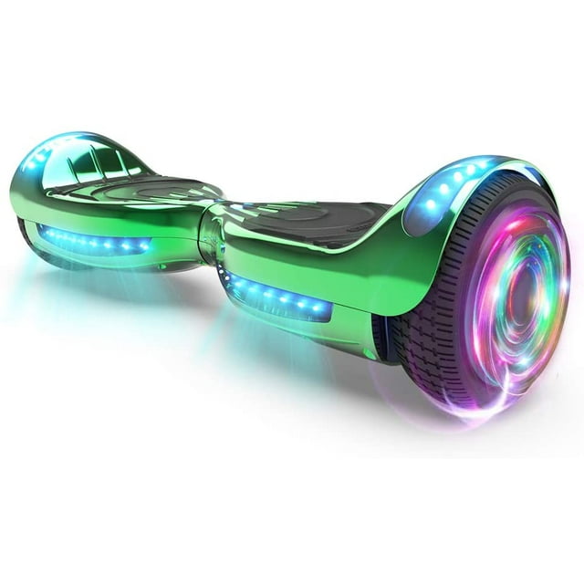 HOVERSTAR Hoverboard All New Version-HS2.0, Chrome Color & Coating Skins Two Wheels Self-Balancing Scooter with Wireless Speaker Playing Music & Led Wheels Flashing Lights