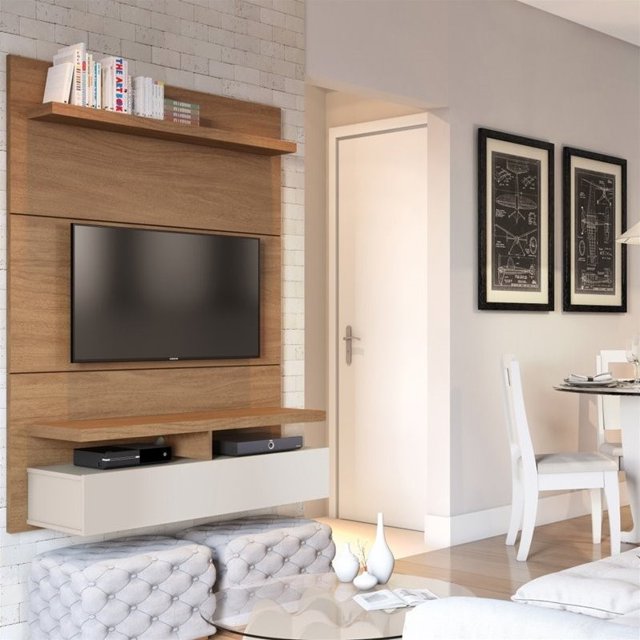 Manhattan Comfort City 1.2 Series 47" TV Panel in Maple Cream