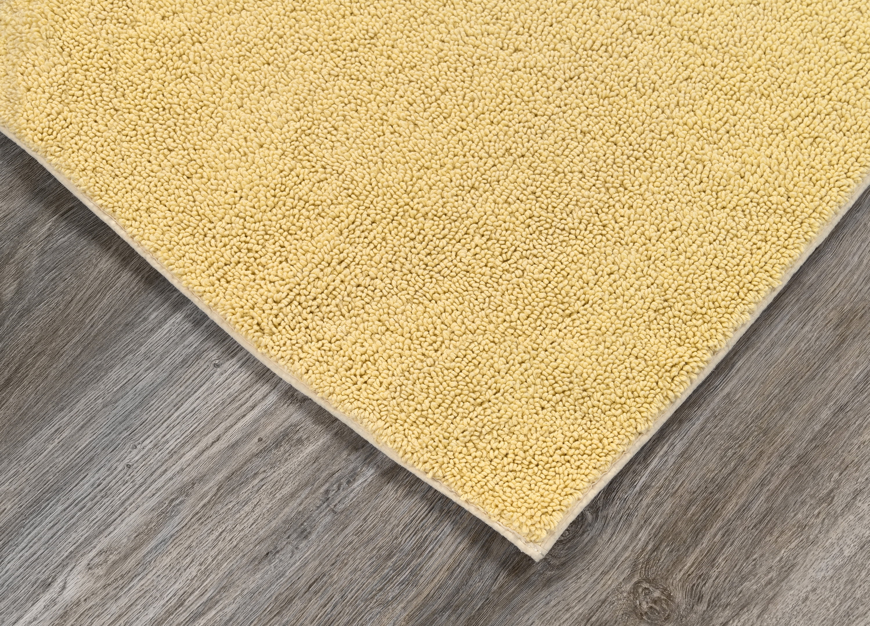 Garland Rug Queen Cotton Washable Cotton Soft Yellow Bath Runner, 22" x 60"