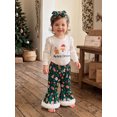 thumbnail image 4 of RUINIXCW Baby Girl Christmas Outfit Long Sleeve Printed Romper Flared Pants Headband, 4 of 8