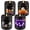 4Pack-Halloween Black, variant on Set of 4 Triple Wick Marble-Style Citronella Scented Candles - Perfect Decoration for Home & Spa