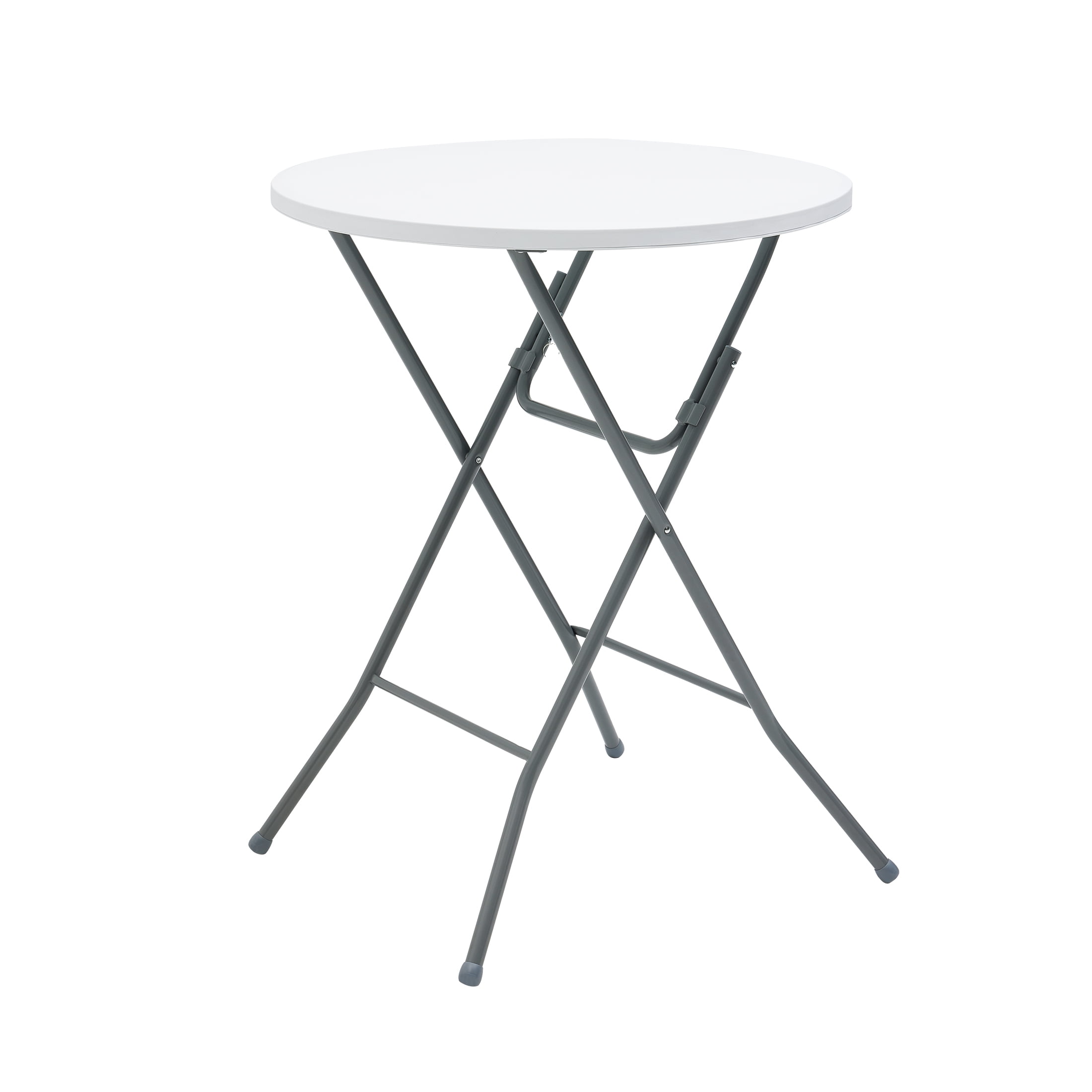 (4 pack) Mainstays 31 in Round High-Top Folding Cocktail Table, White