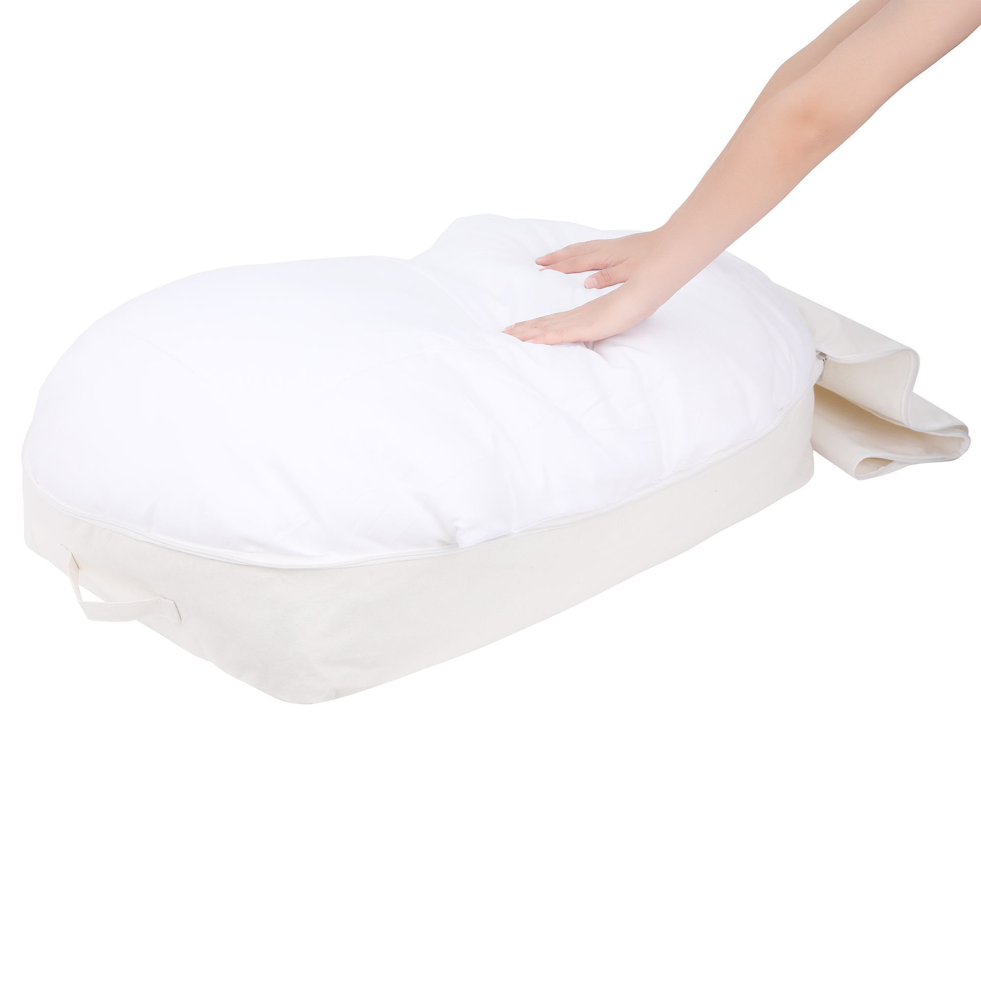 Unique Bargains 1 Pack Clothes Storage Bags Moving Bags White 31*19*6in