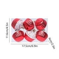 thumbnail image 3 of CuiLiyq Christmas Tree Ornaments, 6 PCS Plastic Shatter Resistant Irregular Shaped Christmas Balls Decoration, For Family Festivals Wedding Party Ornaments and Christmas Gifts (White, Red), 3 of 6