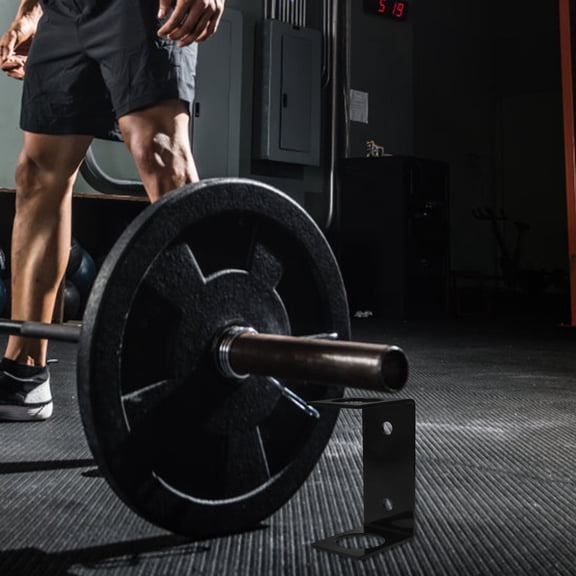 MLINS Weights Wall Mounted Barbell Rack Barbell Holder Fitness 7X9X14.8CM Black