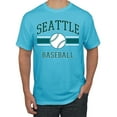thumbnail image 1 of Wild Bobby City of Seattle Baseball Fantasy Fan Sports Men's T-Shirt, Light Turquoise, Large, 1 of 6