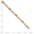 thumbnail image 3 of 10K Yellow Gold Diamond And Citrine Bracelet (Width 3.5) (Length 7) - Jbsp, 3 of 5