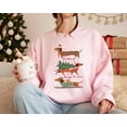 thumbnail image 5 of Dachshund Through The Snow Christmas Sweatshirt, Cute Doxie Holiday Crewneck Pullover, 5 of 6