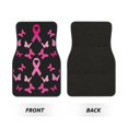 thumbnail image 2 of Naloa Breast Cancer Car Foot Mat Set of 4 Pieces - Universal Floor Liner Neoprene Full Set Floor Mats for Cars Trucks SUV, 2 of 7