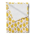 thumbnail image 2 of Lemons Soft Flannel Fleece Throw Blanket, Energetic Vibrant Colors Summer Citrus Fruits Blossom Print, Cozy Plush for Indoor and Outdoor Use, 50" x 70", Earth Yellow Lime Green, by Ambesonne, 2 of 5