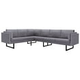 thumbnail image 3 of vidaXL Corner Sofa L-shaped Fabric Steel Chaise Lounge Loveseat Multi Colors, 3 of 53