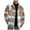 Gray, variant on Mens Plaid Jackets Casual Loose Wool Jacket Plaid Colorblock Button Down Collared Coat with Pockets