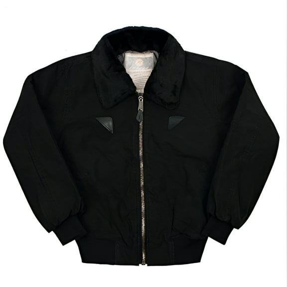 Vintage Black Bomber-Flight Jacket, Mens Sizes, Large