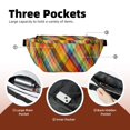 thumbnail image 2 of Sigee Abstract Watercolors Tartan for Multi-functional Belt Bag for Men and Women With Adjustable Strap For Travel Running Hiking, 2 of 8