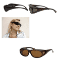 thumbnail image 2 of 2 Pair Fit Over Glasses Sunglasses Men Women Wrap Around Polarized UV Protection, 2 of 4