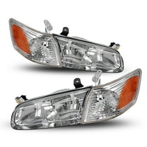 RVNI For 2000-2001 Toyota Camry Headlights Headlamp w/ Corner Lights 4Pcs LH RH Set