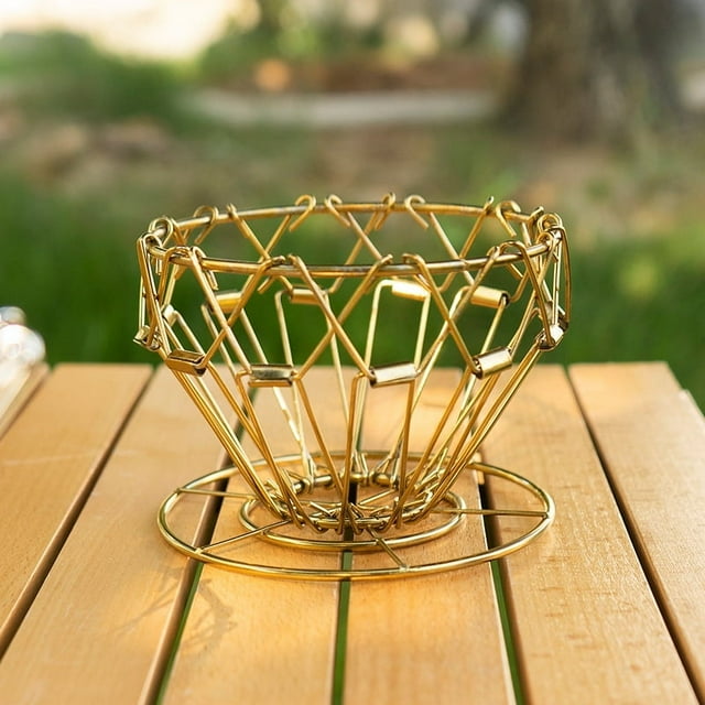 Coffee Drip Rack 304 Stainless Steel Camping Hand-brewed Coffee Filter Outdoor Folding Portable Retro Filter Rack