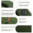 thumbnail image 2 of DREAMSIDEA 3-in-1 Convertible Sleeper Sofa Chair with Adjustable Backrest Indoor, Modern Sleeper Sofa Chair Lounge Chair with Pullout Bed for Living Room Bedroom Office(Corduroy-Green), 2 of 6