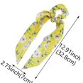 thumbnail image 2 of 5 Pcs Satin Bowknot Hair Scrunchies Floral Hair Band Elastic, 2 of 4