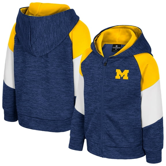 Toddler Colosseum Navy Michigan Wolverines Spirit Hollow Full-Zip Hoodie