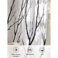 thumbnail image 6 of Sheer Curtains 45 Inch Length, Black Branches Semi Sheer Curtains Light Filtering Window Treatment, Modern Abstract Art Forest Silhouettes Privacy Voile Drapes for Living Room Bedroom 52x45 Inch, 6 of 7