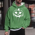 thumbnail image 1 of Sudadera con capucha de Halloween para hombre, informal, de moda, con cuello redondo, estampado, manga larga, blusa de poliéster, 1 of 5