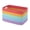B, variant on 1pc Design Storage Basket for Shelves, Decorative Baskets for Organizing, Book Basket, Storage Cube Bin Box, Woven Closet Organizer, Pantry Closet and Shoe Basket, Pastel Rainbow, D