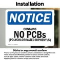 thumbnail image 3 of (2 Pack) Contains No PCBs Polychlorinated Biphenyls OSHA Notice Sign, 3 of 7
