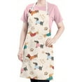 thumbnail image 5 of Dachshund Apron-Garden Aprons for Women with Pockets-Cotton Linen Waterproof Kitchen Cooking Gardening Aprons Adjustable for Kitchen,Cooking,BBQ and Salon 33x27 Inch, 5 of 7