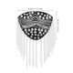 thumbnail image 4 of 1 par de borla remache hombro hombro hombre fresco disfraz marca hombro moda remache hombro placa plata, 4 of 7