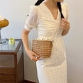 thumbnail image 3 of Women Straw Beach Bag Shoulder Bag Wicker Bag Handwoven Crossbody Bag for Travel, 3 of 20