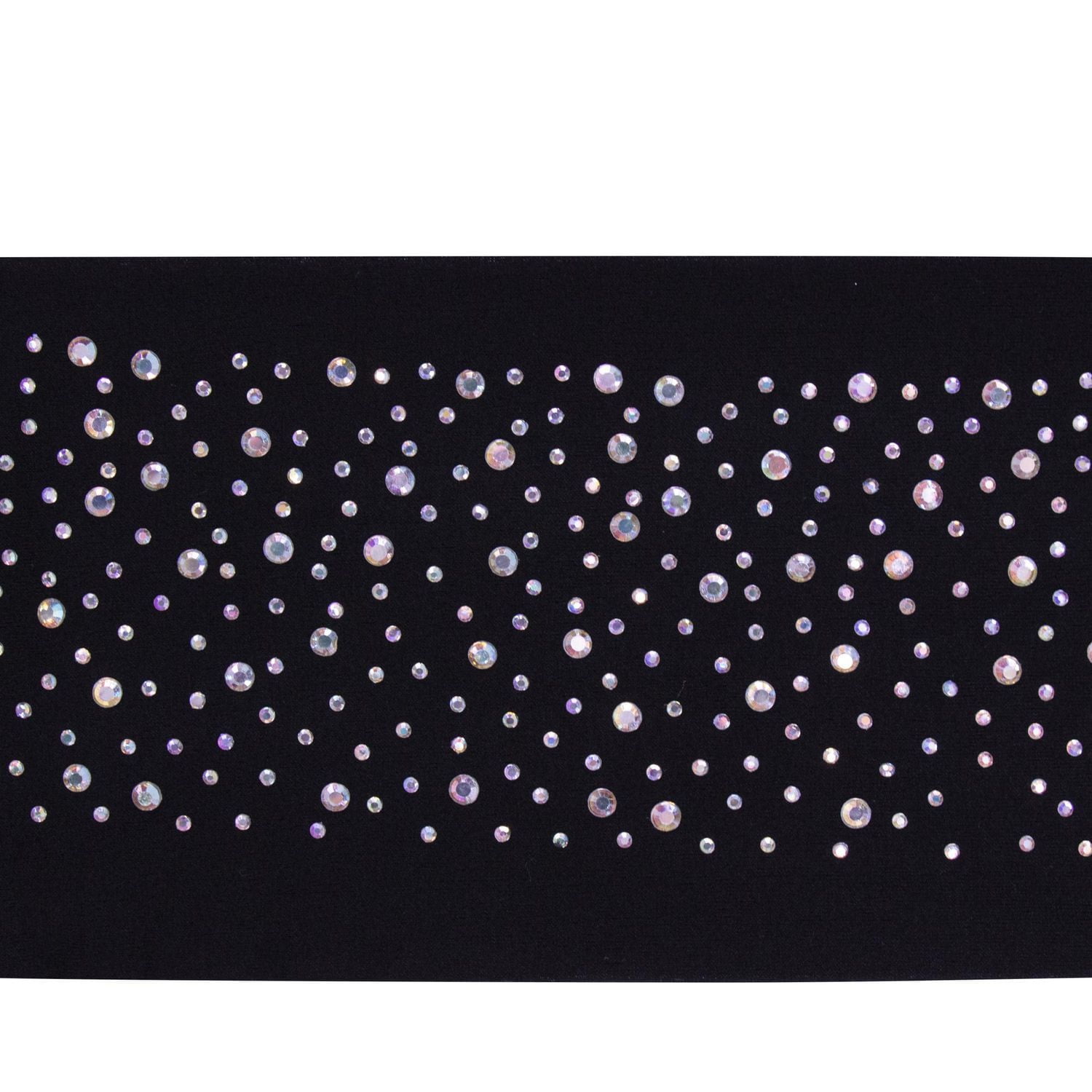 RHINESTONE OPAQUE TIGHTS - BLACK