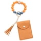 thumbnail image 2 of Cartera de cuero sintético, tarjetero, llavero, organizador y almacenamiento, pulsera de cuentas de silicona, tarjetero de color liso, llavero, billetera de cuero con flecos, compartimento para varias, 2 of 6