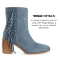 thumbnail image 4 of Journee Collection Womens Noriah Tru Comfort Foam Inside Zip Stacked Heel Booties, 4 of 6